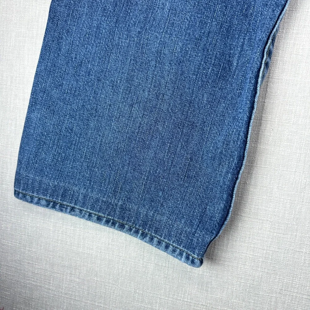 True Religion Ricky Jeans Mens 44 Blue Straight Leg Med Wash Horseshoe Made USA